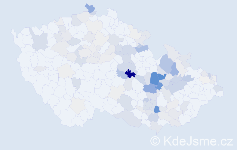 Příjmení: 'Laštůvková', počet výskytů 482 v celé ČR