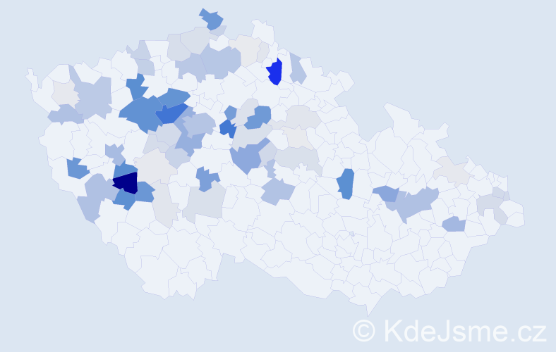 Příjmení: 'Baroch', počet výskytů 279 v celé ČR