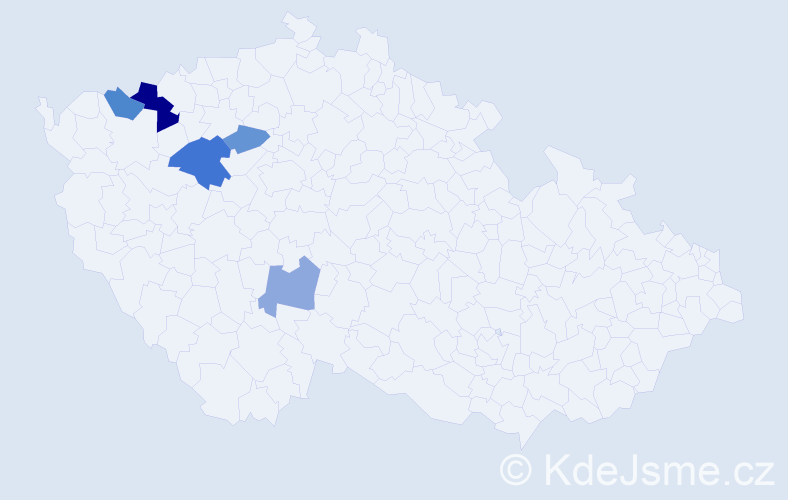 Příjmení: 'Durčiaková', počet výskytů 8 v celé ČR