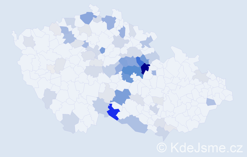 Příjmení: 'Vrátil', počet výskytů 238 v celé ČR