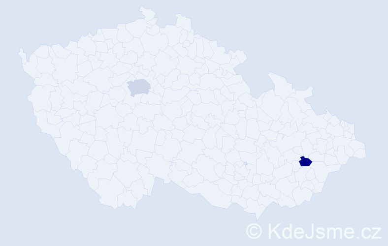 Příjmení: 'Burdian', počet výskytů 4 v celé ČR