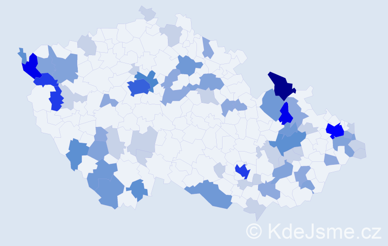 Příjmení: 'Filipčík', počet výskytů 190 v celé ČR