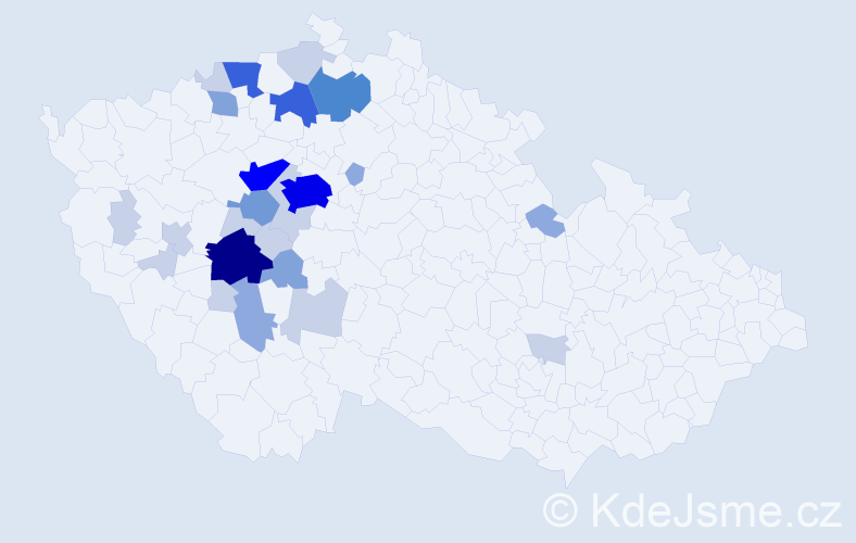 Příjmení: 'Muláčková', počet výskytů 78 v celé ČR