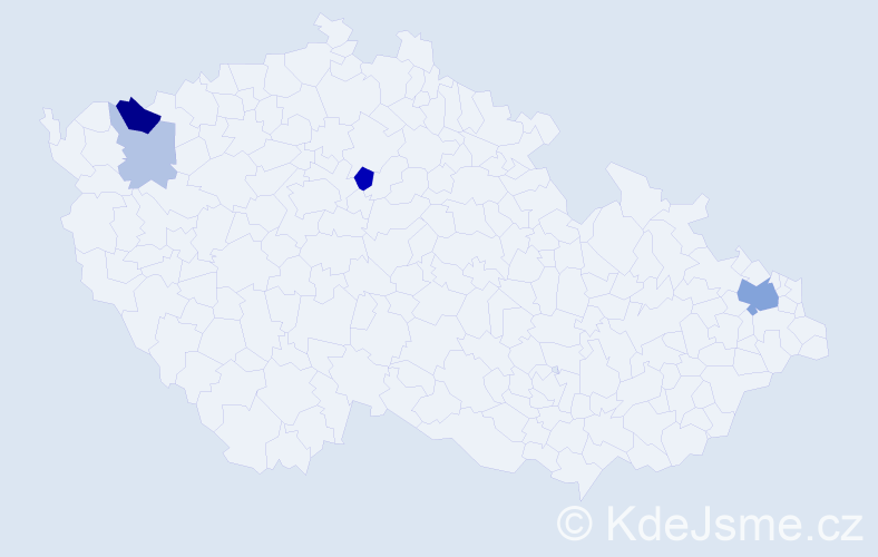 Příjmení: 'Koleják', počet výskytů 11 v celé ČR