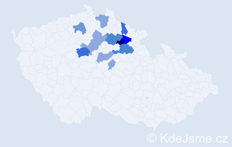 Příjmení: 'Rachotová', počet výskytů 49 v celé ČR