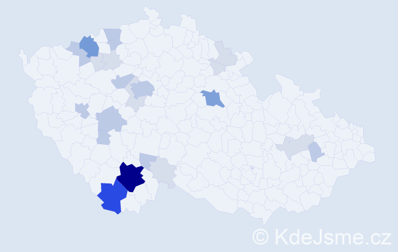 Příjmení: 'Gutwirthová', počet výskytů 69 v celé ČR