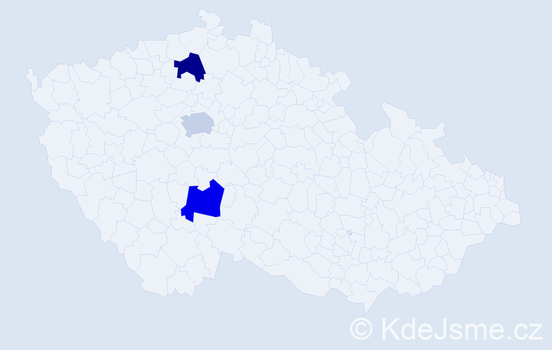 Příjmení: 'Vályi', počet výskytů 6 v celé ČR