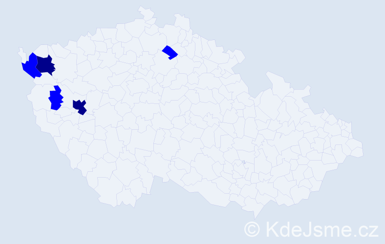 Příjmení: 'Šmikniarová', počet výskytů 7 v celé ČR