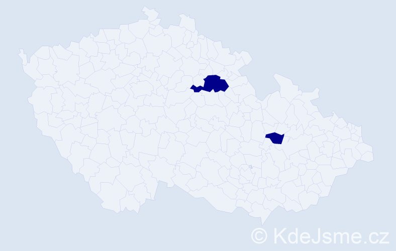 Příjmení: 'Sčučková', počet výskytů 4 v celé ČR