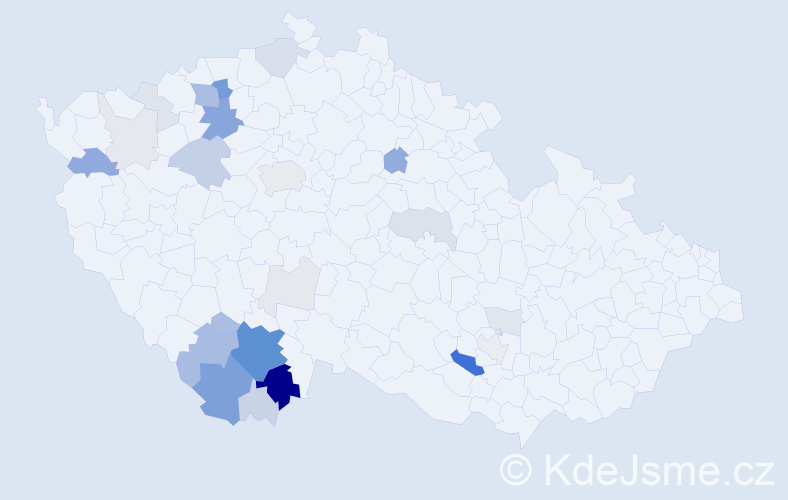 Příjmení: 'Eiblová', počet výskytů 101 v celé ČR