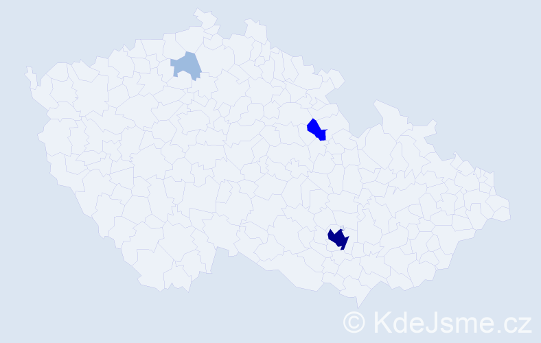 Příjmení: 'Lesenská', počet výskytů 8 v celé ČR