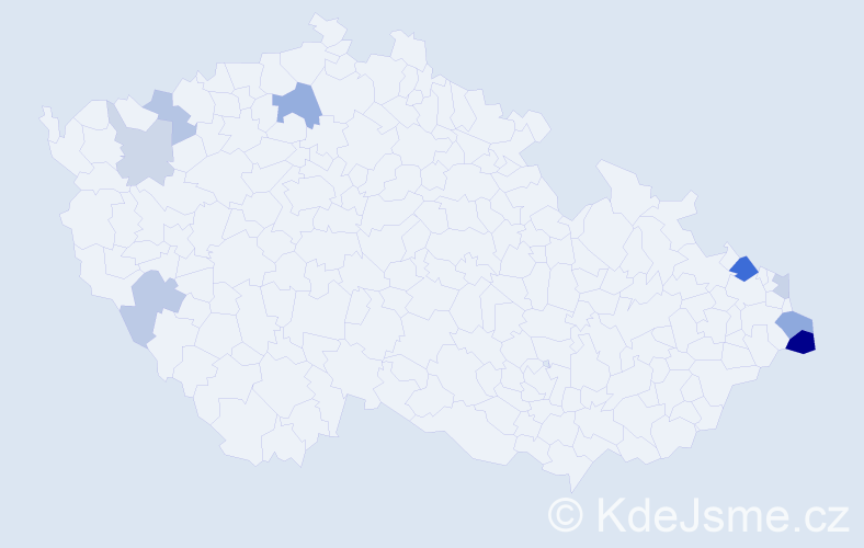 Příjmení: 'Zimný', počet výskytů 16 v celé ČR