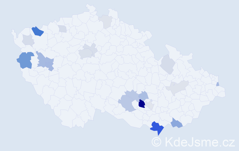 Příjmení: 'Malatová', počet výskytů 52 v celé ČR