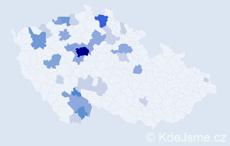 Příjmení: 'Vitoušková', počet výskytů 81 v celé ČR