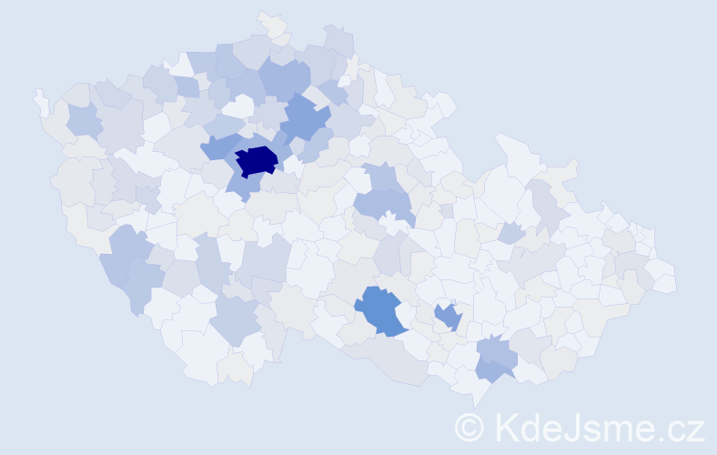 Příjmení: 'Zahrádková', počet výskytů 976 v celé ČR