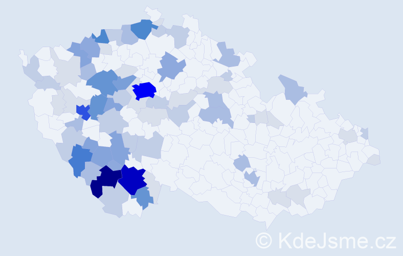 Příjmení: 'Reindlová', počet výskytů 247 v celé ČR