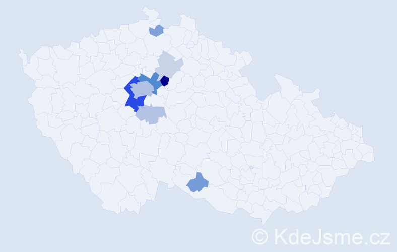 Příjmení: 'Cirkovský', počet výskytů 32 v celé ČR