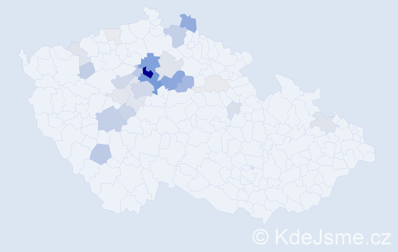 Příjmení: 'Čemus', počet výskytů 116 v celé ČR