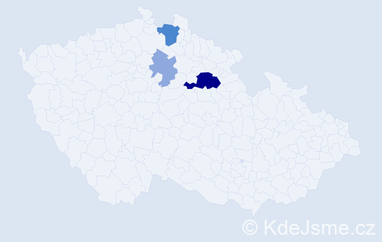 Příjmení: 'Bereščák', počet výskytů 11 v celé ČR
