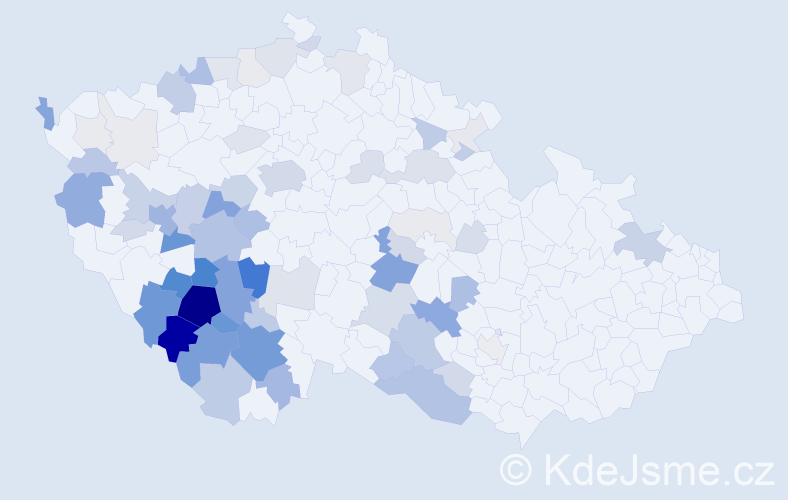 Příjmení: 'Bártík', počet výskytů 270 v celé ČR