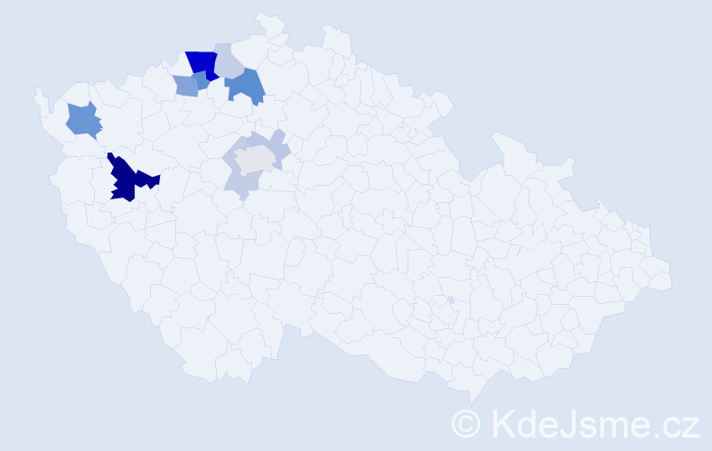 Příjmení: 'Hirschkornová', počet výskytů 29 v celé ČR