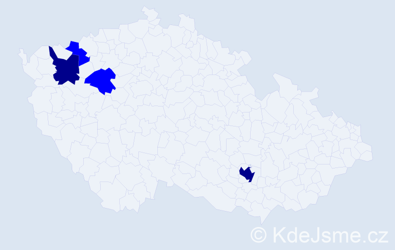 Příjmení: 'Talhofer', počet výskytů 10 v celé ČR