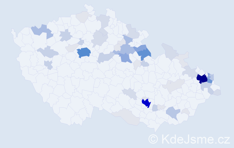 Příjmení: 'Plachetková', počet výskytů 209 v celé ČR