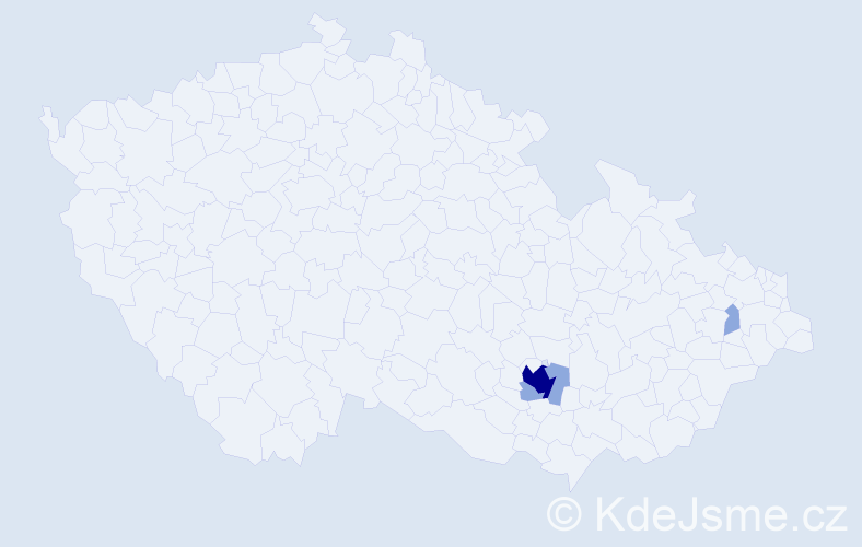 Příjmení: 'Kaiserlich', počet výskytů 8 v celé ČR