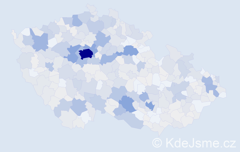 Příjmení: 'Pánek', počet výskytů 2325 v celé ČR