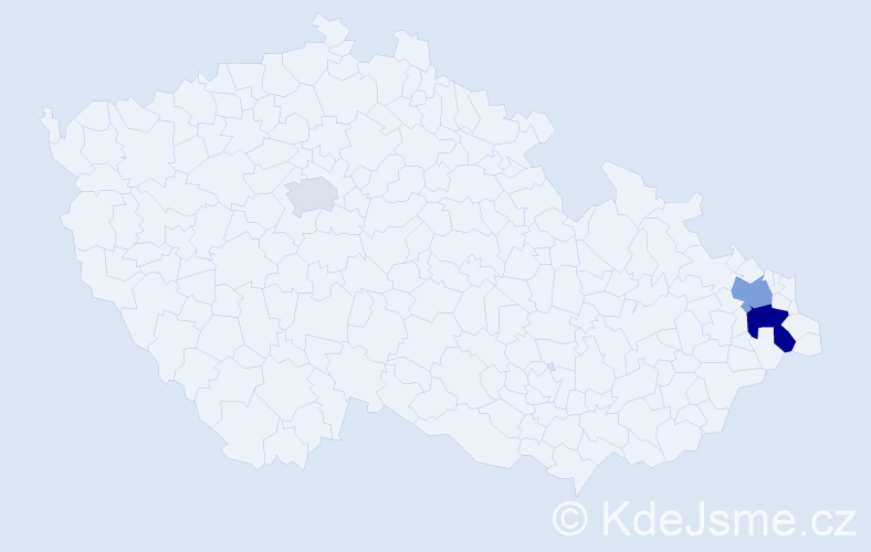 Příjmení: 'Oboda', počet výskytů 12 v celé ČR