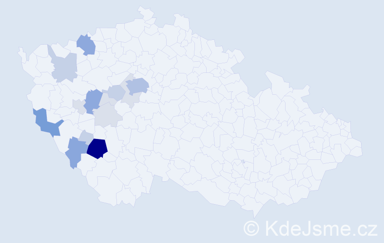 Příjmení: 'Blatská', počet výskytů 56 v celé ČR