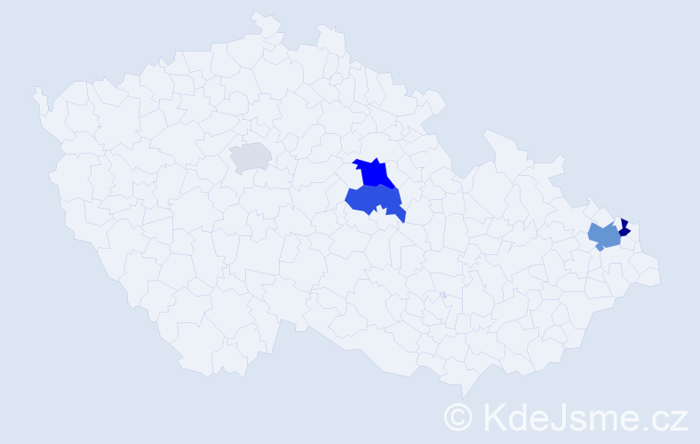 Příjmení: 'Halatková', počet výskytů 18 v celé ČR