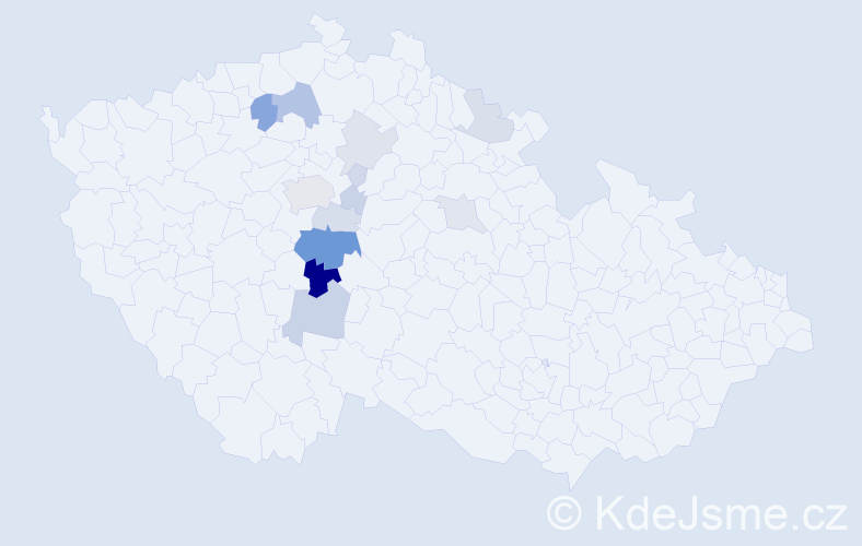 Příjmení: 'Čichovský', počet výskytů 53 v celé ČR