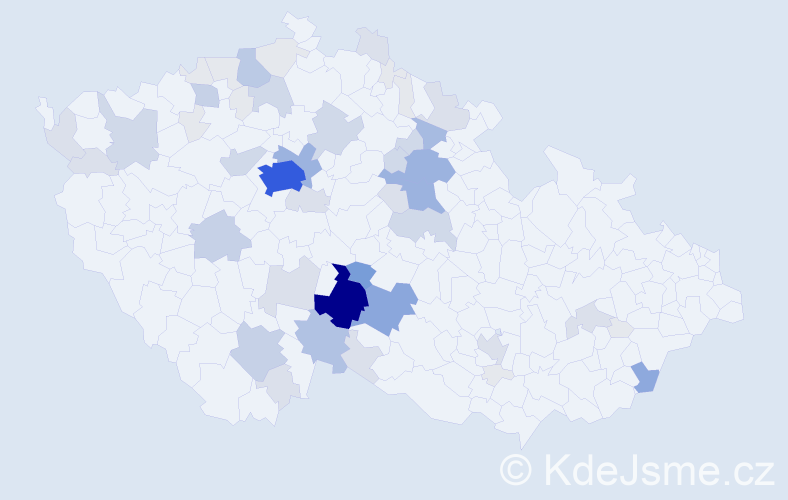 Příjmení: 'Bartoška', počet výskytů 214 v celé ČR