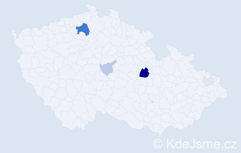 Příjmení: 'Salka', počet výskytů 13 v celé ČR