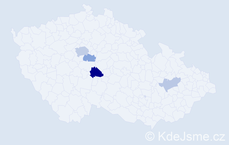 Příjmení: 'Váška', počet výskytů 9 v celé ČR