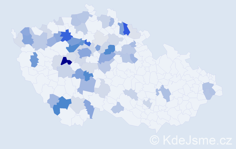 Příjmení: 'Pichlová', počet výskytů 216 v celé ČR
