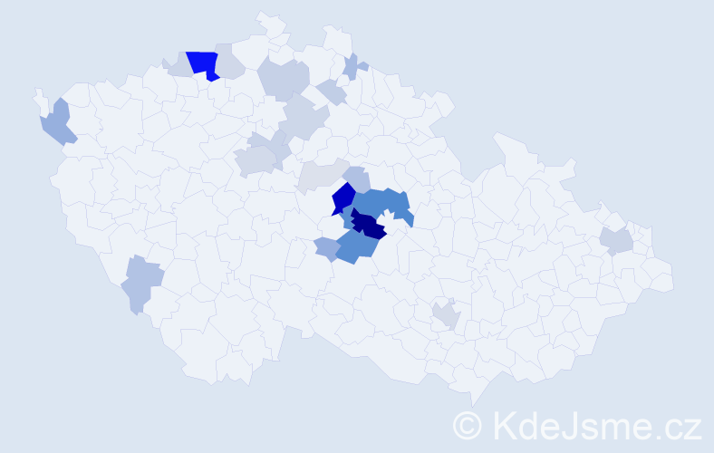 Příjmení: 'Hamsová', počet výskytů 93 v celé ČR