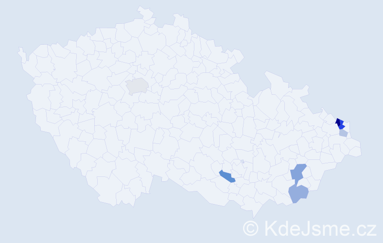Příjmení: 'Sedláčik', počet výskytů 13 v celé ČR
