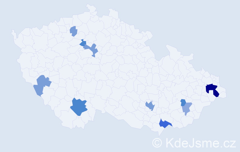 Příjmení: 'Gaško', počet výskytů 29 v celé ČR