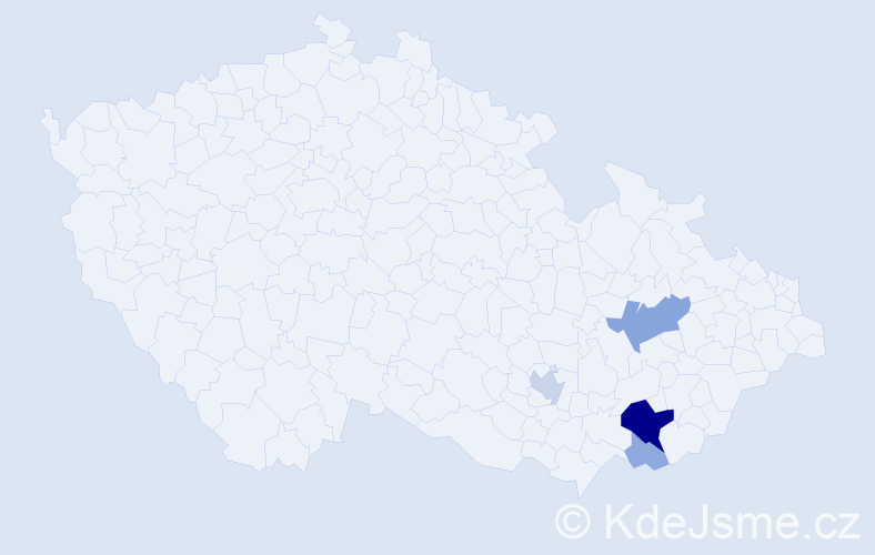 Příjmení: 'Kolůch', počet výskytů 19 v celé ČR