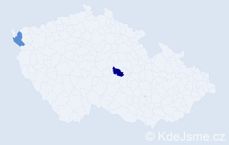 Příjmení: 'Kögel', počet výskytů 2 v celé ČR