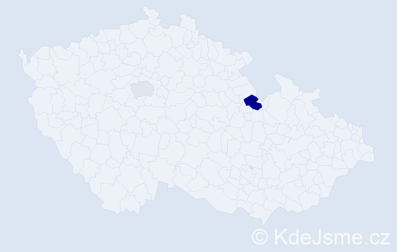 Příjmení: 'Parish', počet výskytů 7 v celé ČR