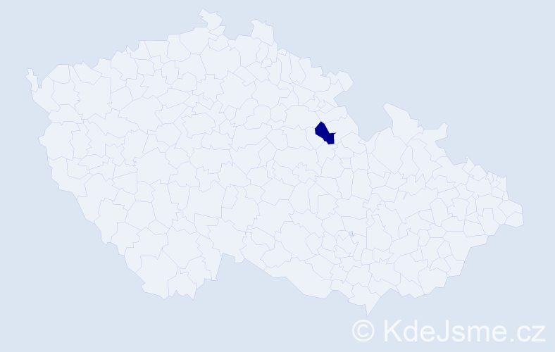 Příjmení: 'Anghel', počet výskytů 1 v celé ČR