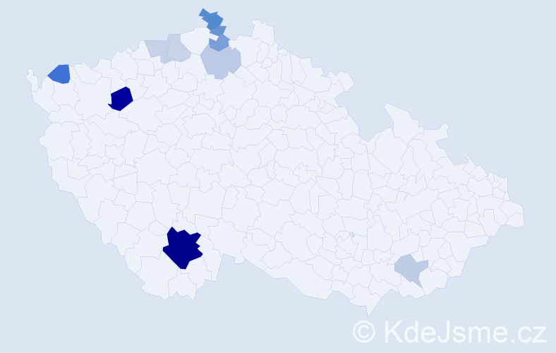 Příjmení: 'Durčanská', počet výskytů 25 v celé ČR