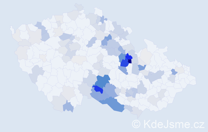 Příjmení: 'Štancl', počet výskytů 485 v celé ČR