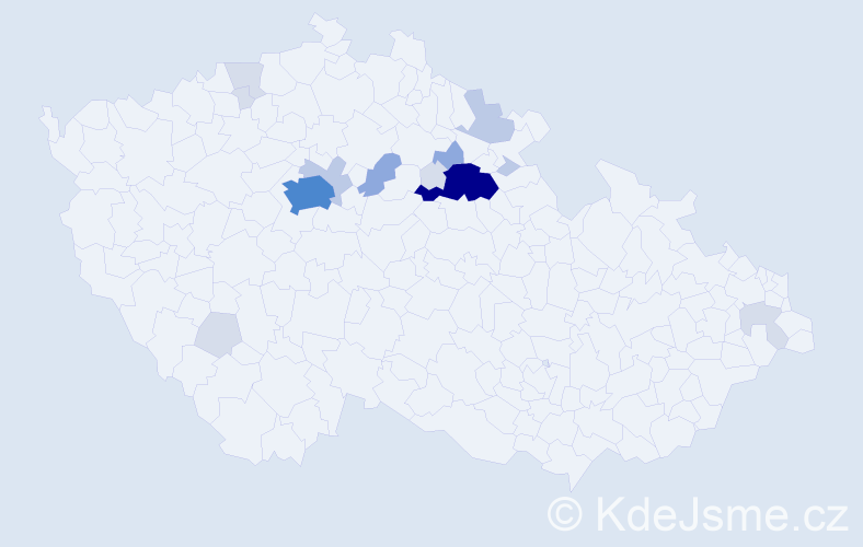 Příjmení: 'Erbs', počet výskytů 45 v celé ČR