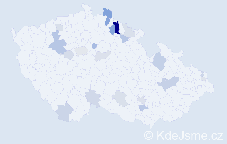 Příjmení: 'Kunce', počet výskytů 44 v celé ČR