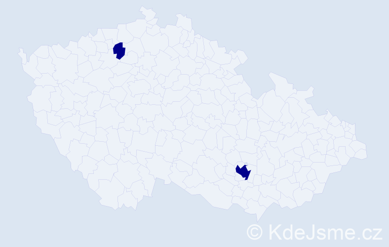 Příjmení: 'Rajkova', počet výskytů 2 v celé ČR