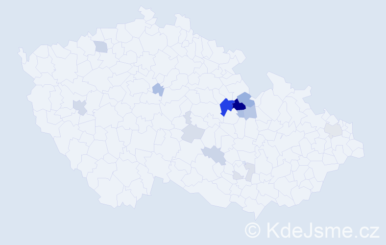 Příjmení: 'Lukes', počet výskytů 33 v celé ČR